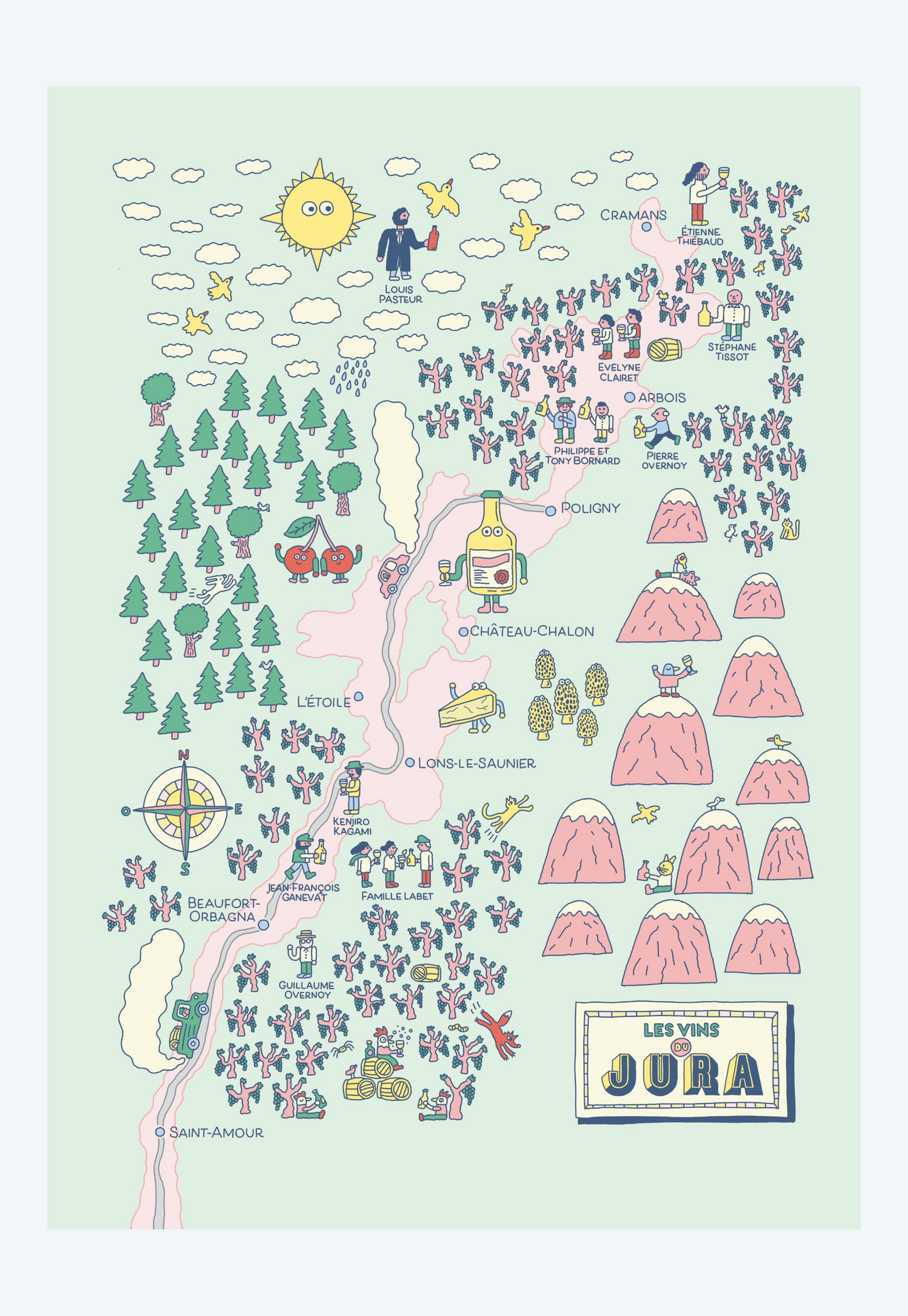 Carte du Jura par BEN TARDIF